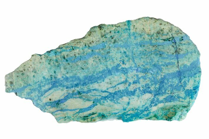 Polished Blue River Chrysocolla Slice - Arizona #167566